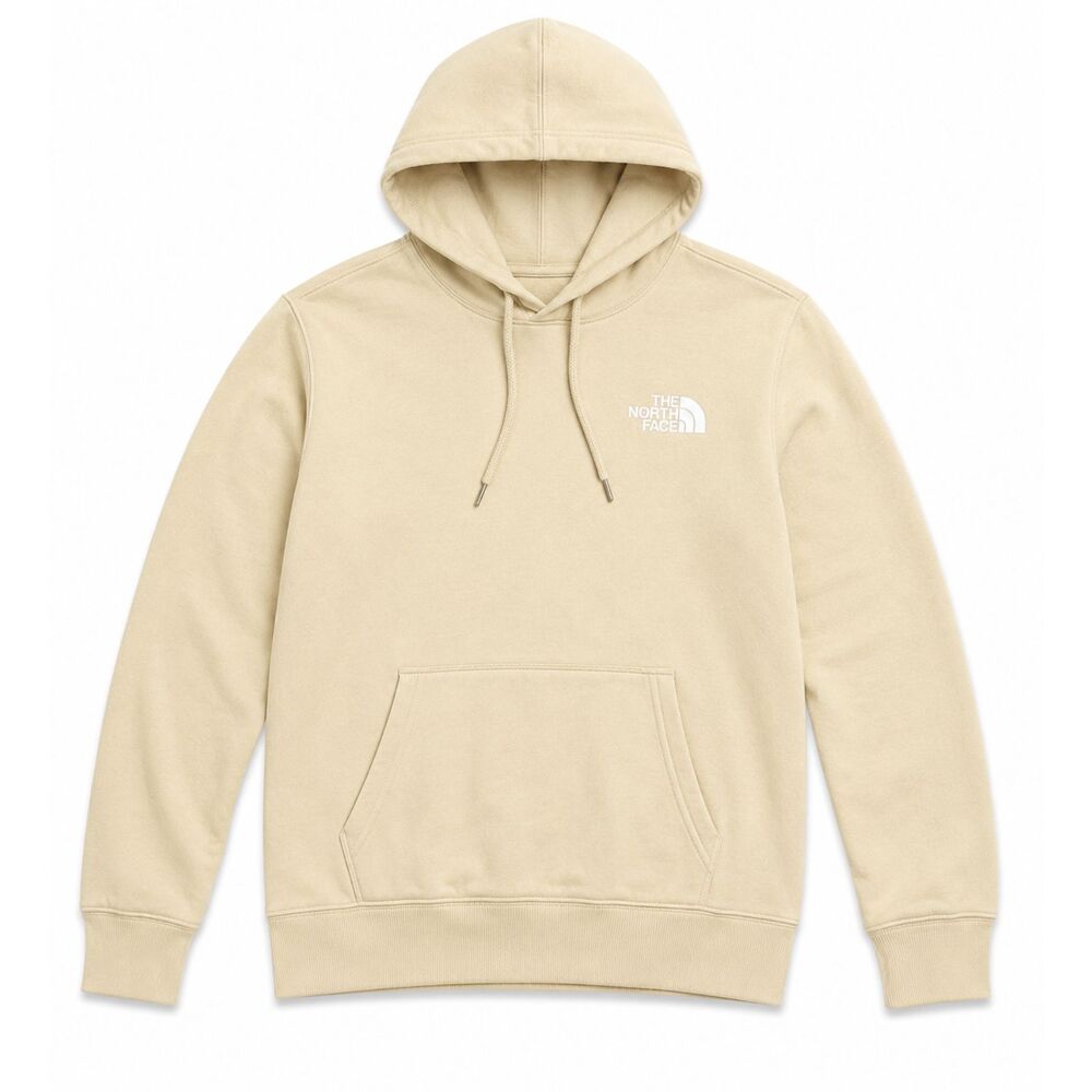 The North Face Mens Circular Design Camo Box Logo Hoodie Sand Beige Small